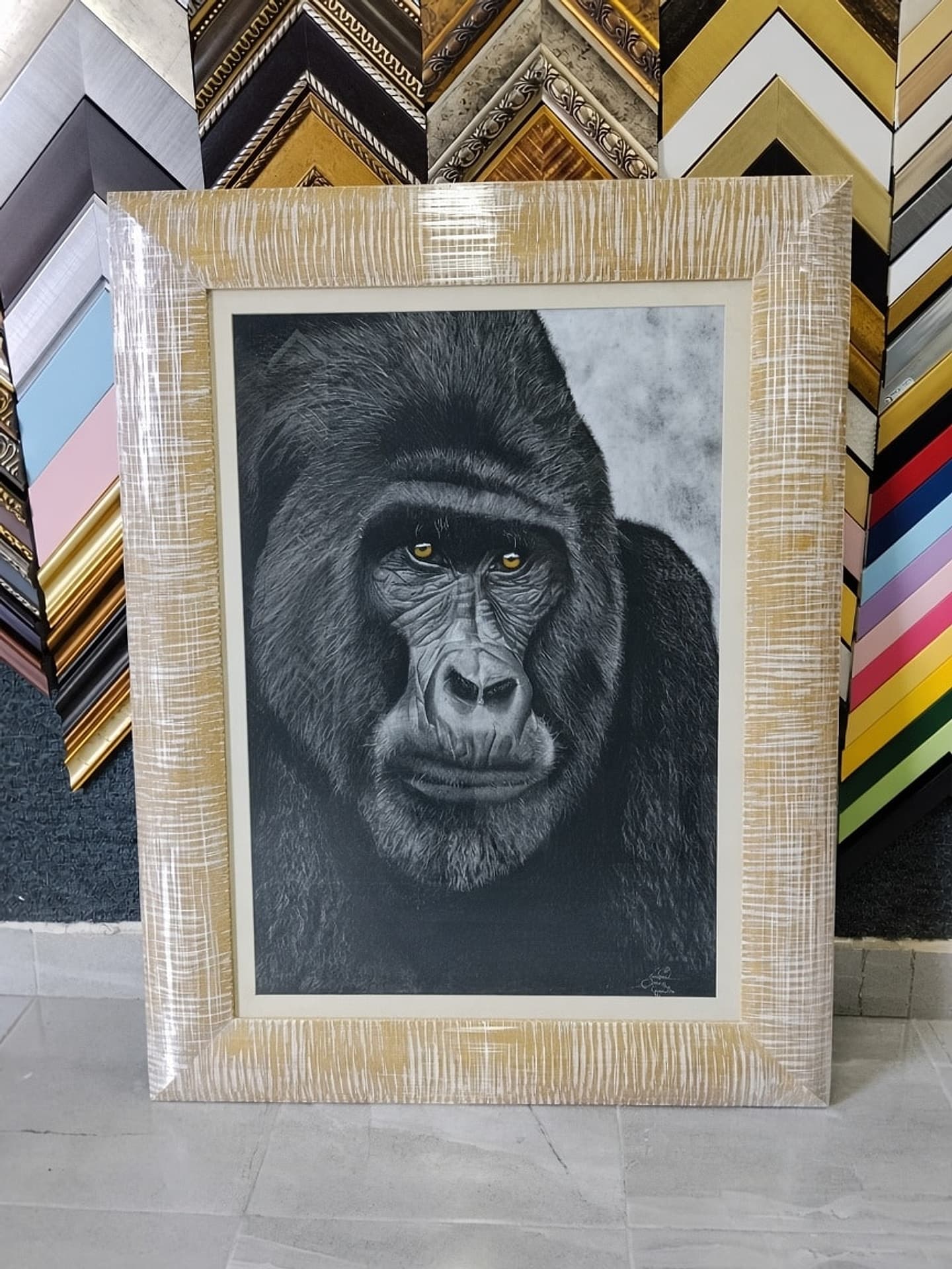 Obra enmarcada